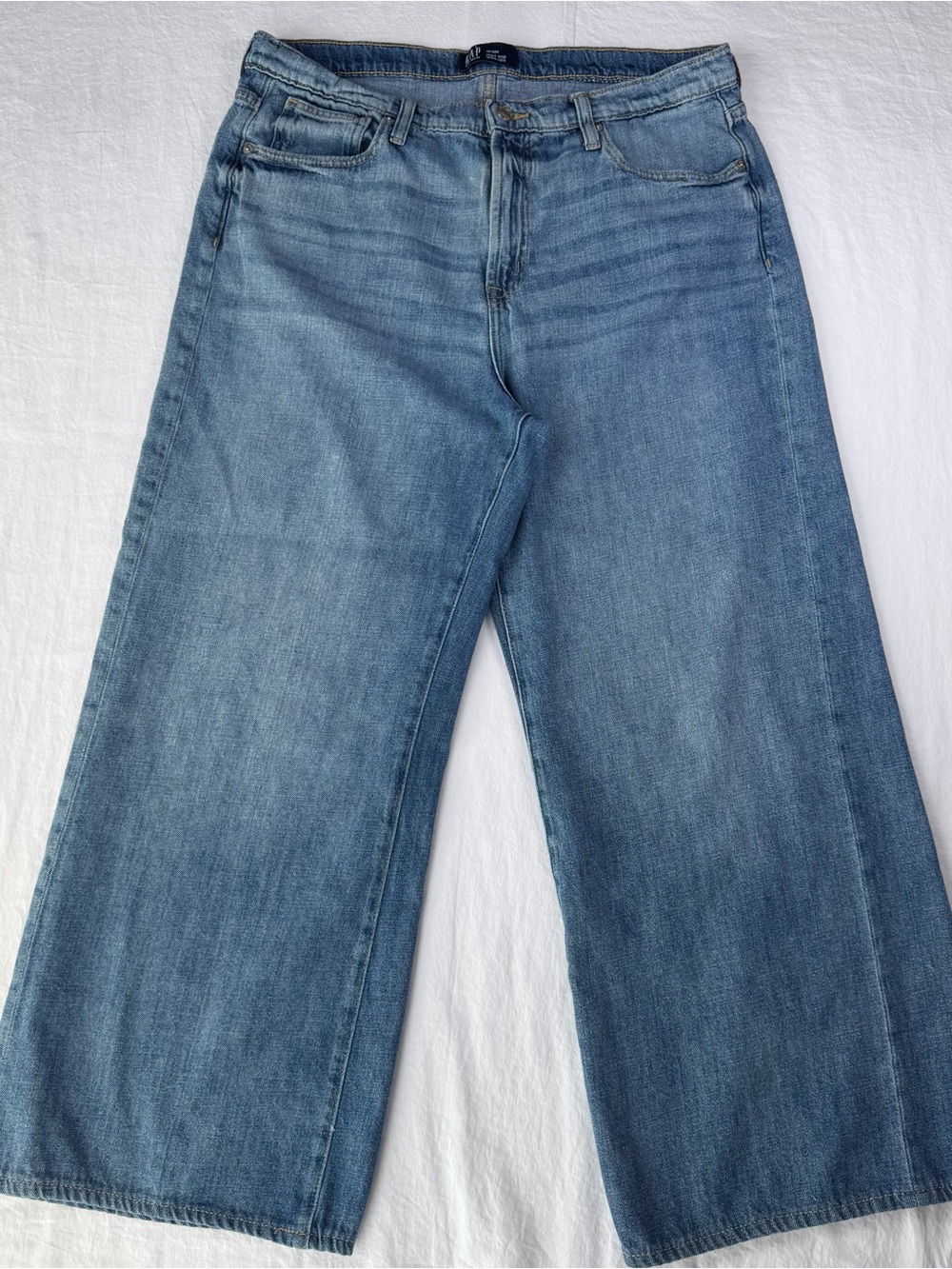 GAP High Rise Wide Leg Jeans Women’s 14/32R Medium Wash 100% cotton